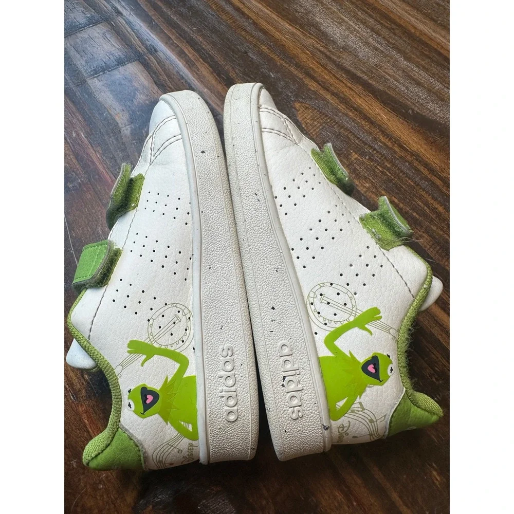 Adidas X Disney Advantage Muppets Trainers Kermit the Frog Sz 9K Toddler Sneaker